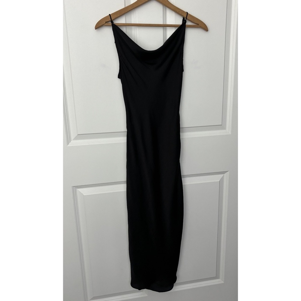 Intimately Free People Black Cowl Neck Bias Slip Midi Dress XS‎ Romantic 0599